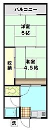 塚田コーポ 2Kの間取図画像