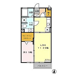 モナリエ春日2 1LDKの間取図画像