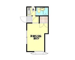 ヴィラ・ソレイユ 1階1Kの間取り