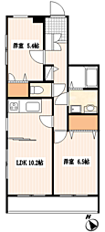 FAMILLE小島町 2LDKの間取図画像