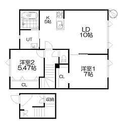 Xenial 2LDKの間取図画像