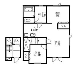 スカイシティ 2LDKの間取図画像