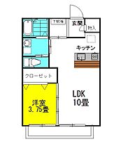 ラフォンテ・プレリュード 105 ｜ 茨城県神栖市神栖3丁目（賃貸アパート1LDK・1階・36.43㎡） その2