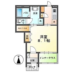 Ａｍｂｉｔｉｏｎ　II 1階1Kの間取り