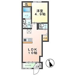 エスペランサ　エスピーノ 1階1LDKの間取り
