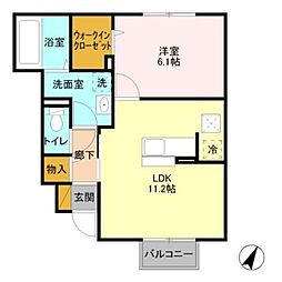 グラマードマレVI 1階1LDKの間取り