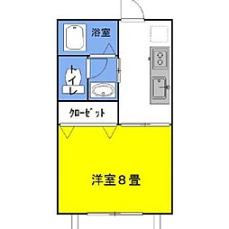 ラフォンテ・ノヴァWEST 1Kの間取図画像