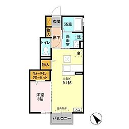 グラマードマレ8A 1LDKの間取図画像