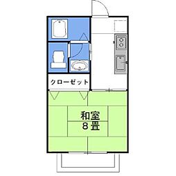 グラシアスメルシー 1Kの間取図画像