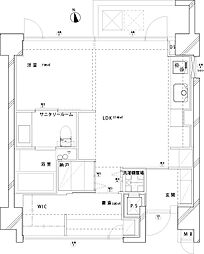 高輪タウンハウス 1LDKの間取図画像