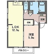 グリーンフィールドI B201 ｜ 埼玉県熊谷市籠原南1丁目（賃貸アパート1LDK・2階・46.37㎡） その2