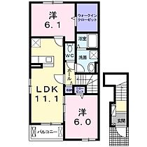 フォレストガーデン　上柴 201 ｜ 埼玉県深谷市上柴町西4丁目（賃貸アパート2LDK・2階・58.64㎡） その2