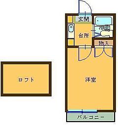 アリス深谷第9号館 1Kの間取図画像