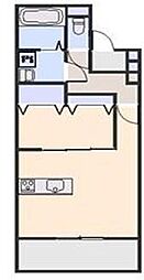 シャンボール ワンルームの間取図画像