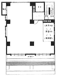 宮ビル ワンルームの間取図画像