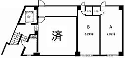 代官山島田ビル ワンルームの間取図画像