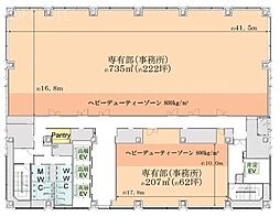 Kタワー横浜 ワンルームの間取図画像
