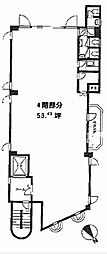 サンライン第14ビル ワンルームの間取図画像
