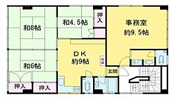 笹岡ビル ワンルームの間取図画像