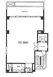 ミヤタビル ワンルームの間取図画像