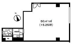 関口ビル ワンルームの間取図画像