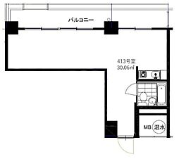 コントワール新宿 ワンルームの間取図画像