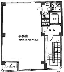 KVTビル2 ワンルームの間取図画像