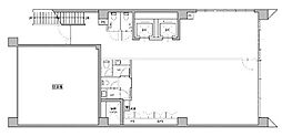 北大手町スクエア ワンルームの間取図画像