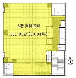 新橋赤レンガ通りビル ワンルームの間取図画像