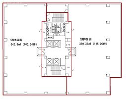 横浜東芝ビル ワンルームの間取図画像