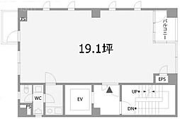 ヴァンサンク ワンルームの間取図画像