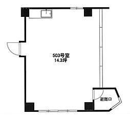 第一伊三美ビル ワンルームの間取図画像