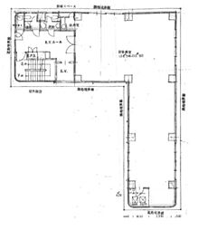 ポワソンブルービル ワンルームの間取図画像