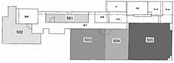 ル・グラシエルBLDG.7プレジデンツ・ビューロー ワンルームの間取図画像