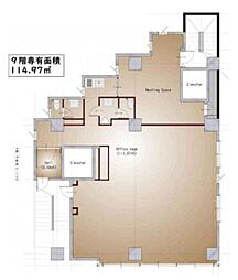 WINDEBISU3BLDG. ワンルームの間取図画像