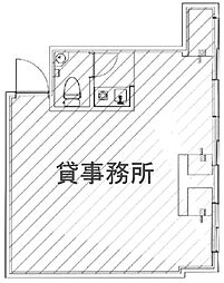 鈴木ビル ワンルームの間取図画像
