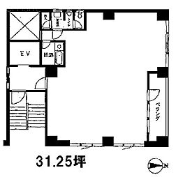 大島屋ビル ワンルームの間取図画像