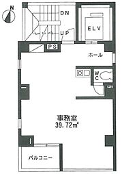 神田M.I.C.ビル ワンルームの間取図画像