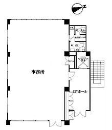 第2テーワイビル ワンルームの間取図画像