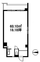毛利ビル ワンルームの間取図画像