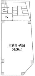 東京貴金属會館 ワンルームの間取図画像