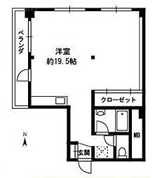 両国プラザビル ワンルームの間取図画像