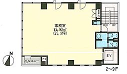 田澤日本橋ビル ワンルームの間取図画像