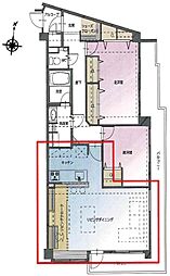 ライオンズヒルズ貴船 2LDKの間取図画像