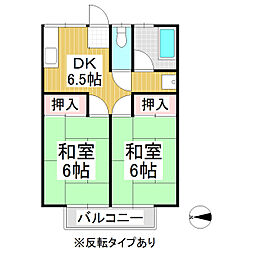 四ツ谷グリーンハイツ 1階2Kの間取り