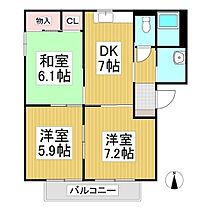 バリュージュあずまだB  ｜ 長野県佐久市取出町（賃貸アパート3DK・2階・55.85㎡） その2