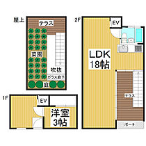 軽井沢ハウス  ｜ 長野県北佐久郡軽井沢町大字長倉（賃貸テラスハウス1LDK・1階・105.00㎡） その2