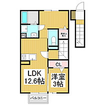 ブルーシエル  ｜ 長野県佐久市猿久保（賃貸アパート1LDK・2階・41.30㎡） その2