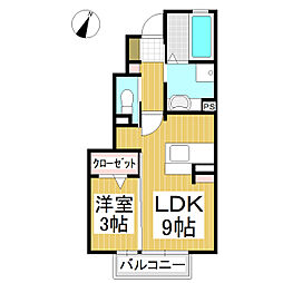 ベル・プリム 1LDKの間取図画像