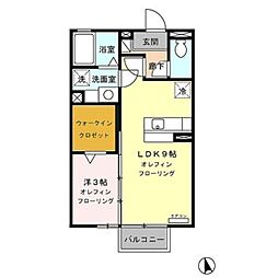 ロイヤルレジデンスC 1LDKの間取図画像